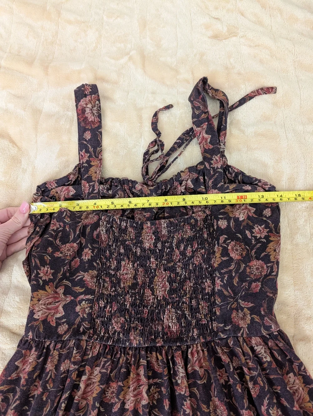 Skye Shirred Back Midaxi Dress US 2 - Picture 6 of 8